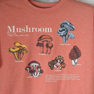 Cottagecore Mycology Mushroom Orange Crop Top Medium (10) NWT by Colorful Planet